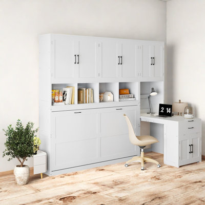 Lits peu encombrants avec rangement, lit escamotable simple en panneau de fibres à densité moyenne pour maison moderne