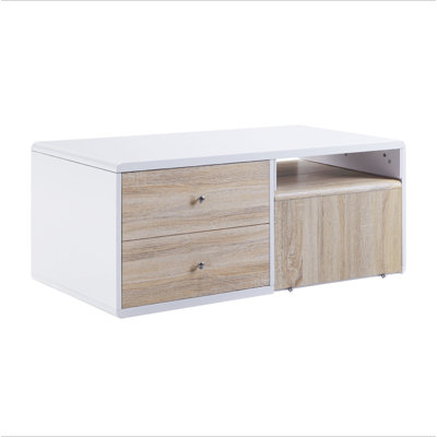 Rectangular Coffee Table With Pull-Out Table