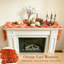 Chemin de table d'automne décorations d'automne pour la maison 13 x 72 pouces érable feuilles dentelle