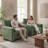 41" Oversized Accent Chair for Living Room, Chenille Armchair w/Pillow Arms-745491089