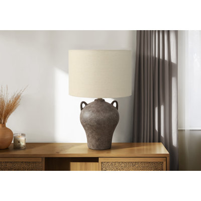 Lighting, 22"h, Table Lamp, Ceramic, Beige Shade, Transitional