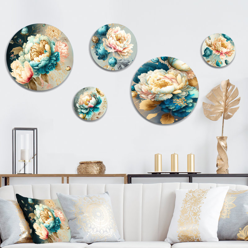 Multi-Color Blooming Flowers III - Floral Metal Wall Décor