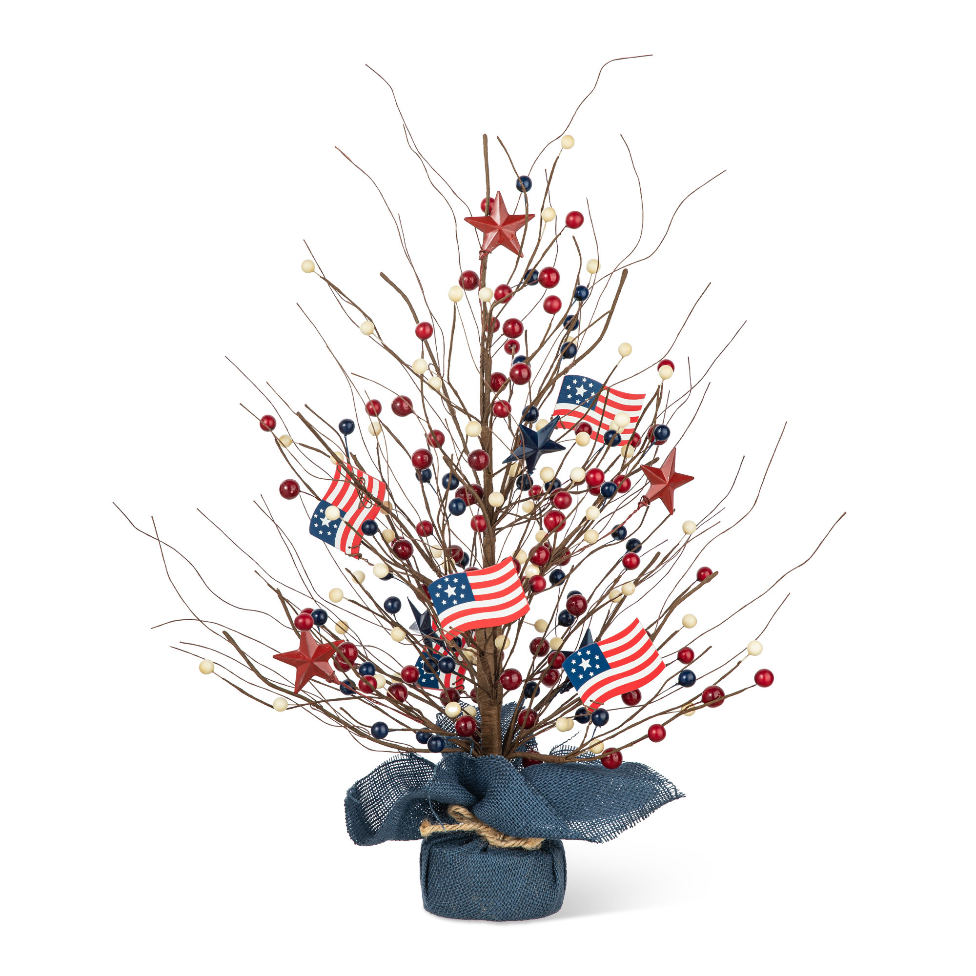 The Holiday Aisle® Patriotic/American Berry Table Tree & Reviews | Wayfair