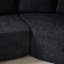 Canapés noirs multifonctionnels modulaires, tissu chenille durable, design moderne pour des espaces polyvalents