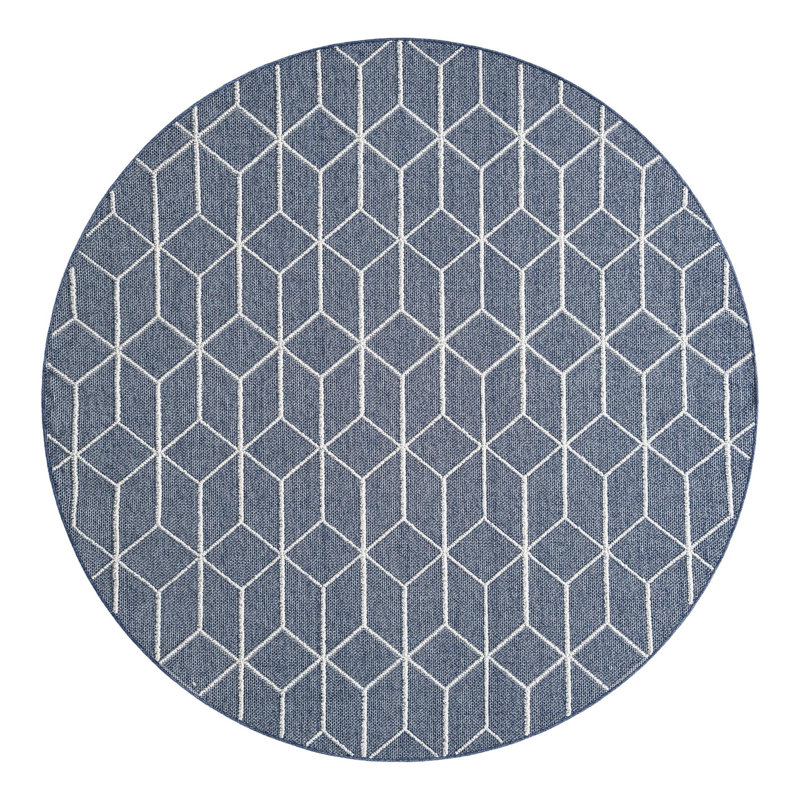 Indoor/Outdoor Trellis Area Rug, Round 7'10"