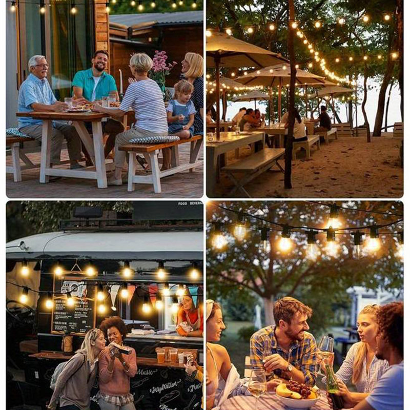 50 Ft Solar & USB Charging Hallowen Patio Light Waterproof String Light With Remote Control