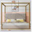 Upholstery Canopy Platform Bed With Headboard And Metal Frame-68040986-68040982