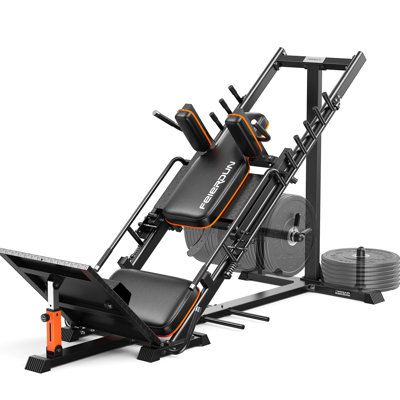 FED Fitness 61 x 33 Red and Black Plate-Loaded Machines with 3