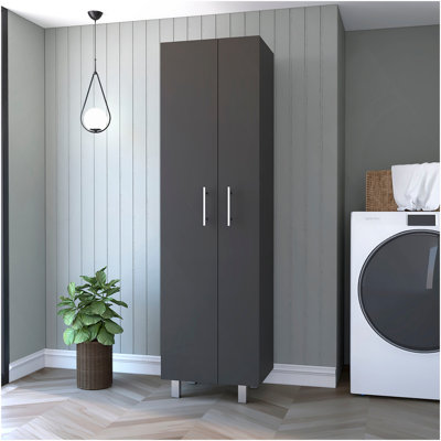 Armoire garde-robe à balconnet, cinq tablettes