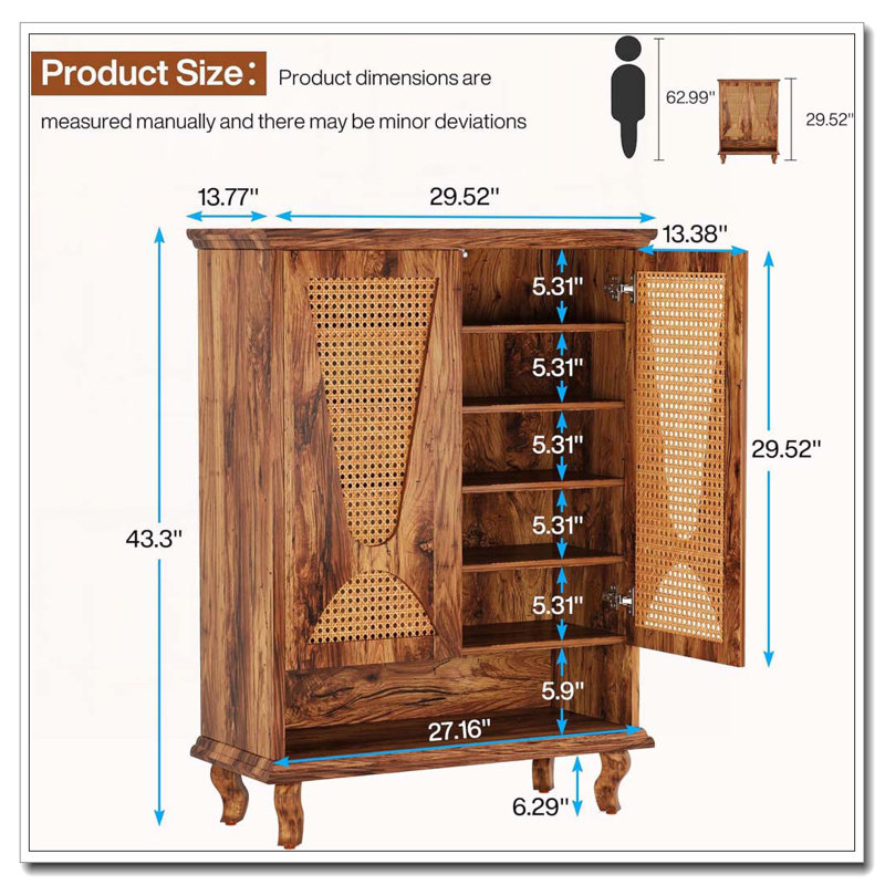 Armoire-bar avec rangement 25,92 "avec 2 portes et tablettes
