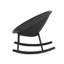 Chaise berçante (2) - Résine de polypropylène, noire, l 30,71 po x P 26,53 po, H 31,91 po de style moderne, en polypropylène, l 26,00 po x P 31,5 po, requis