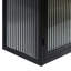 Armoire murale 27,56 "en verre noir - 3 niveaux, tablette amovible