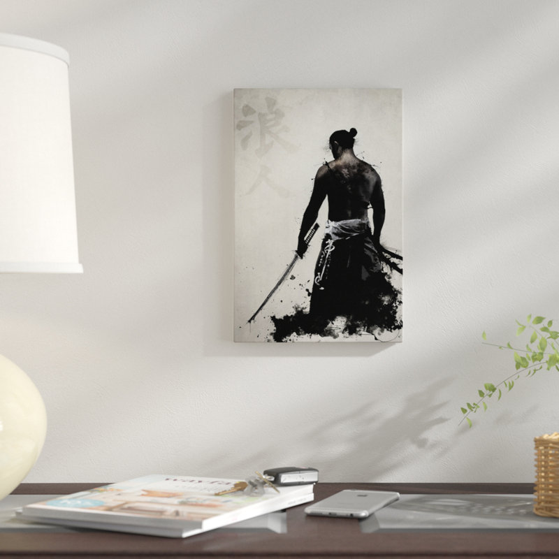 «Ronin», impression sur toile, H 40 po x l 26 po x P 1,5 po, Toile tendue, Pas de tapis