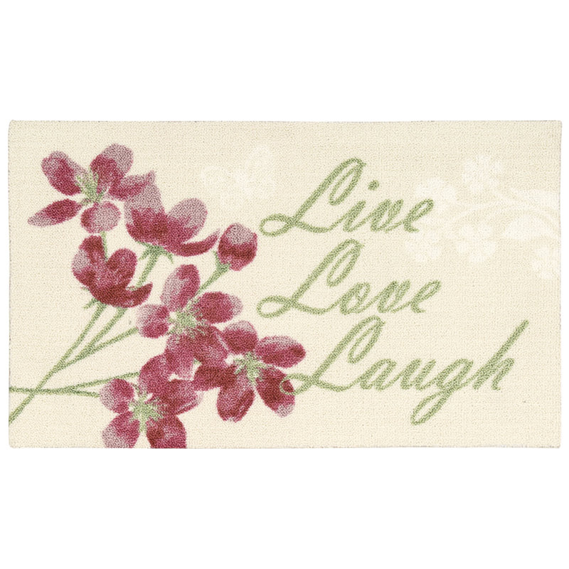 Tapis beige / rose Otani, Rectangle 1 pi 8 po x 2 pi 9 po
