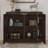 Mid Century Modern Narrow Side Cabinet-1697243889