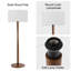 Lampe sur pied minimaliste moderne en bois de noyer naturel 61,4 po avec abat-jour tambour en lin blanc, certifiée cULus pour les tables d'appoint de salon, les coins de chambre à coucher ou les salles d'étude-337760951