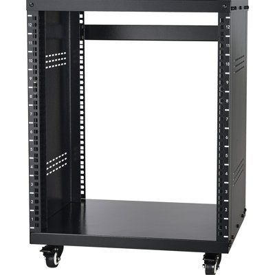 12U Av Audio Equipment Cabinet 500 Lbs Capacity, Open - Frame Ergonomic Design, Q235 Carbon Steel Build, Lockable , Good For Worship Places Rack Stand Back Wiring, Construction, Ideal Retail Areas