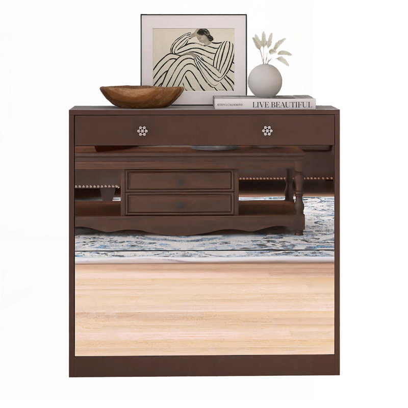 Shoe Cabinet with 2 Tier Drawers