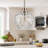 Aguilera 1-Light Apple-Shaped Water Glass Pendant Light for Kitchen Island, Dining, 9.1" W, E26 Base-1862510482-1879010126