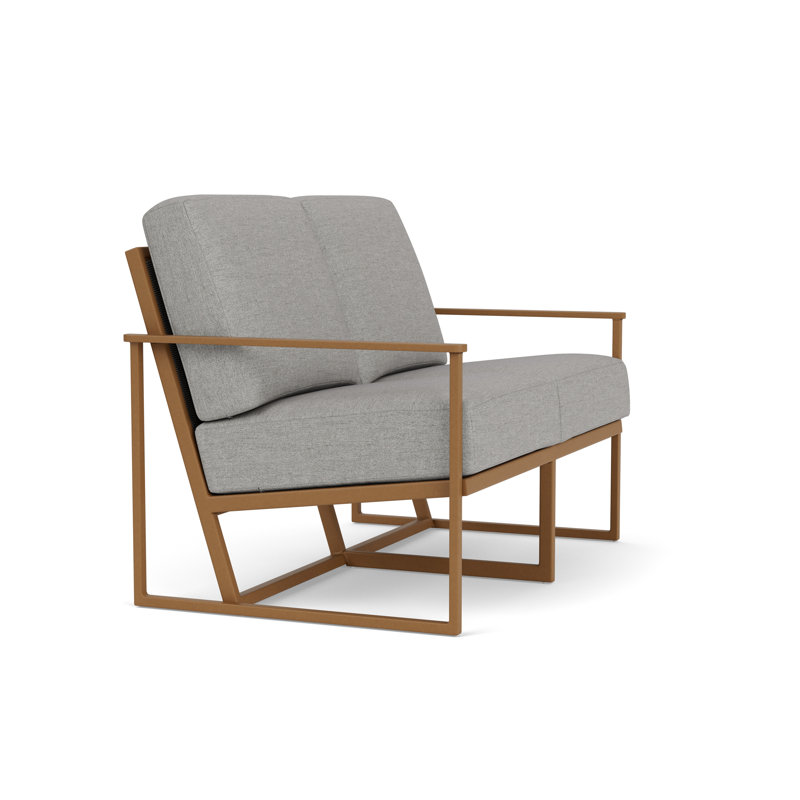 Summit Outdoor 2 - Seat Loveseat, Pewter, Demo Stone, Hickory