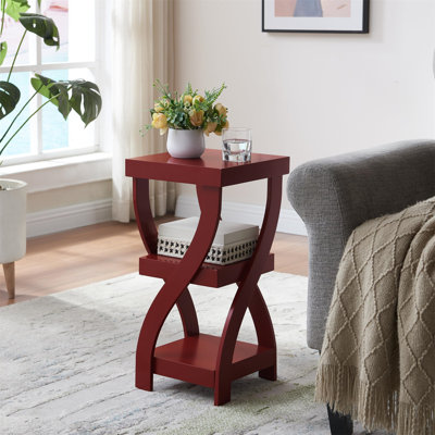 Table de bout Lionel - Bois élégant avec rangement, matériau durable, utilisation polyvalente