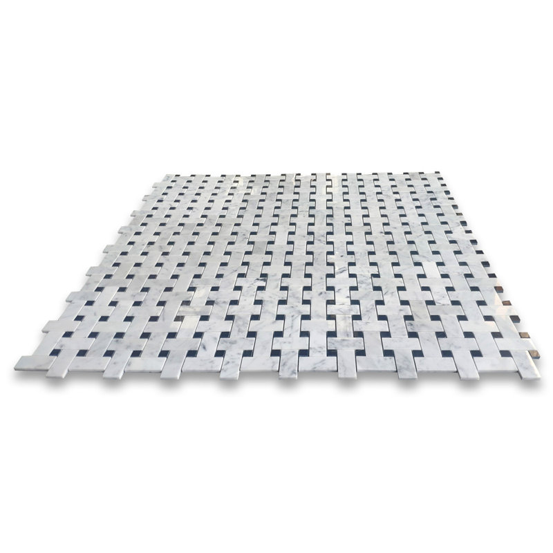 12" x 12" Marble Basketweave Mosaic Wall & Floor Tile