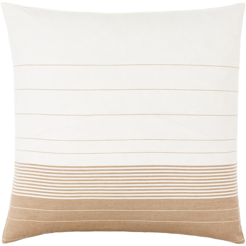 Coussin décoratif Westlund, H 22 po x l 22 po, Housse de coussin seulement - sans coussin, Gris/beige