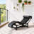 Chaise Lounge Chair, Classic Floating Lounge Chair, Removable Headrest, Faux Leather Chaise Chair, Black