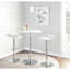 Table de bar réglable en blanc - plateau en bois, base en métal-545458079