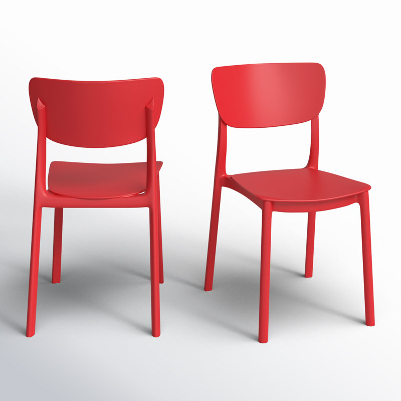 Chaise d'appoint de salle à manger Farrah, Rouge