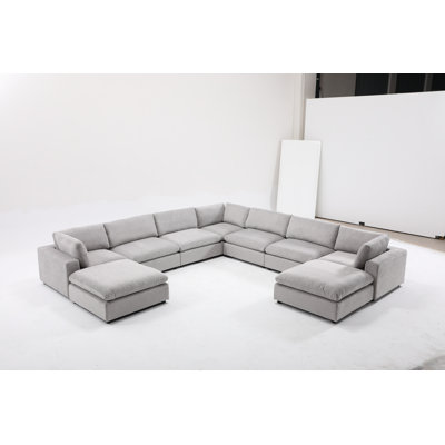 Canapé modulaire rembourré 9 pièces Nuccio