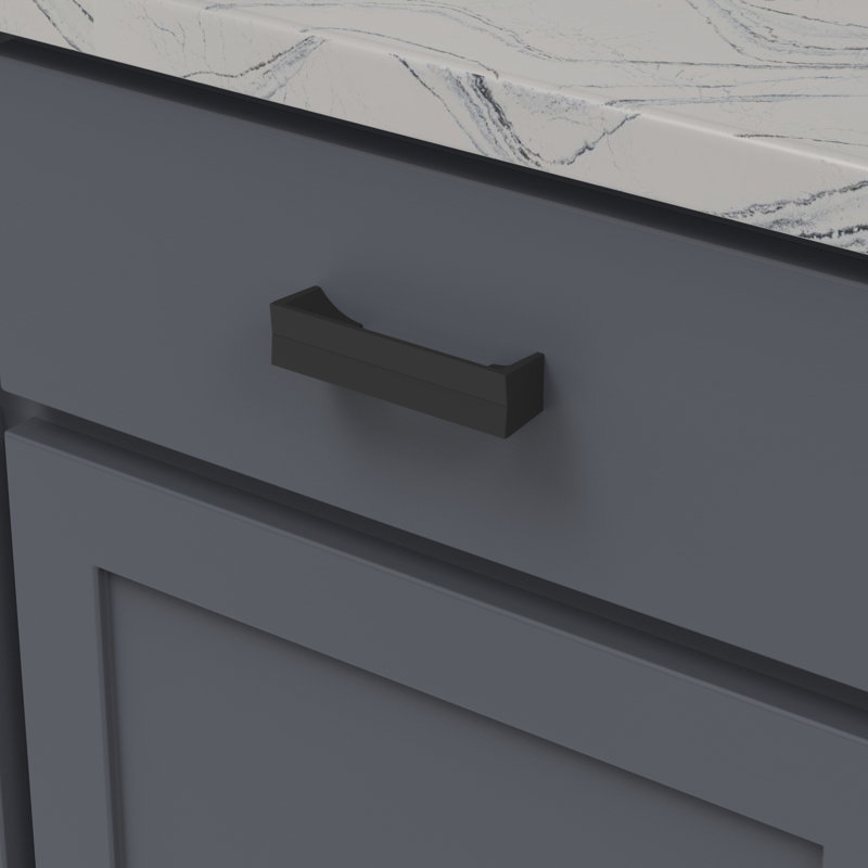 Avenue Collection Pull, 3 3/4", Matte Black