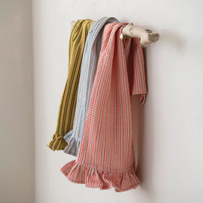 Artisan Cotton Waffle Stripe Tea Towel