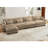 Luxurious L-Shaped Velvet Sofa-1718990669