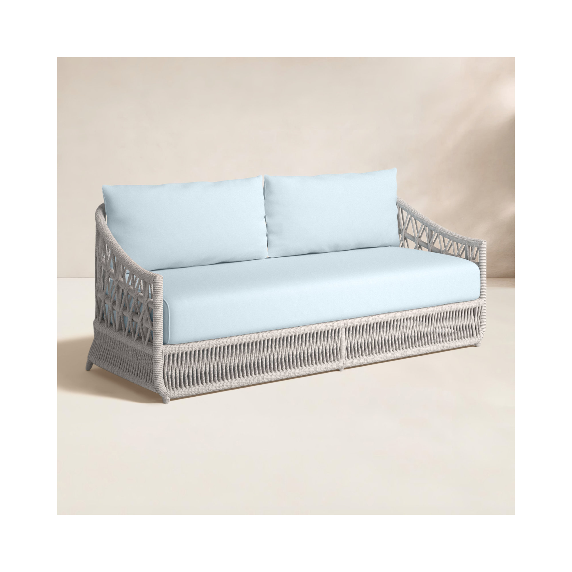 Lucan 78'' Wide Outdoor with SunbCushions, Canvas Skyline Sunbrella®