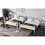 Lit superposé simple au dessus d'un lit simple en métal avec 3 marches, blanc, détachable et convertible, robuste, lit industriel blanc Idéal, chambres de garde-corps, surface lisse, rangement de 8,1 po, poids de 300 lb