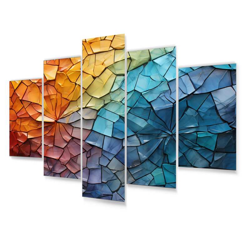 «Colorful Mosaic II» sur métal, reproduction de 5 pièces