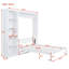 Grand lit escamotable, lit escamotable avec tablettes, cadre de lit-1369003872-1369003875