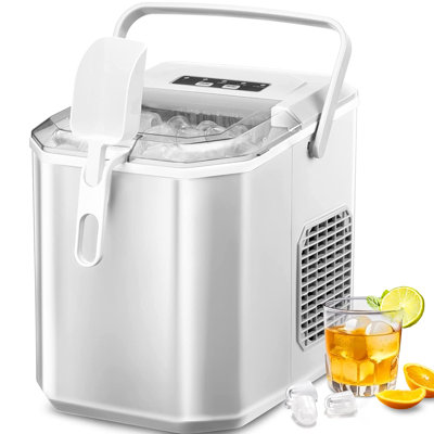 COWSAR 26 Lb. lb. Daily Production Bullet Ice Countertop Ice Maker,9 Ice Cubes Ready in 6 Mins,2 Ice Cube Sizes Available,Automatic Cleaning