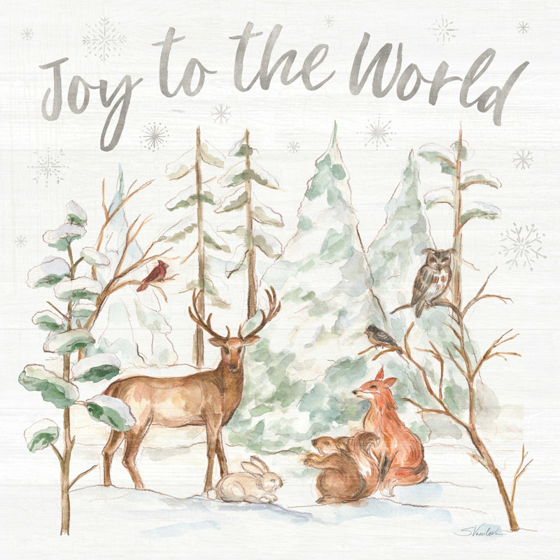 Winter Wonderland IV - peinture sur toile tendue, H 12 po x l 12 po x P 1,25 po