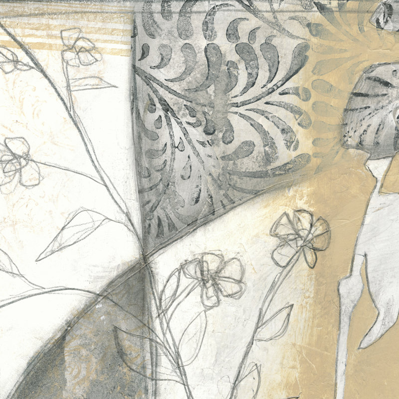 Neutral Garden Abstract II by Jennifer Goldberger - Wrapped Canvas Art Print, 30cm H x 30cm W