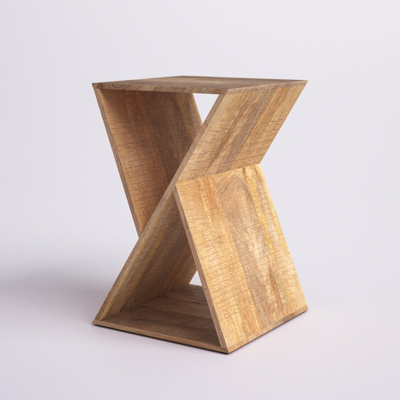 Crabill Solid Wood End Table, Natural