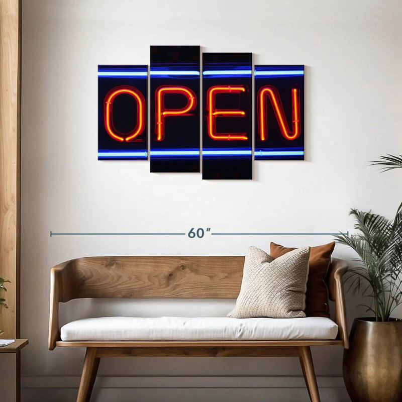 Kema Open Neon Wall Sign, 27" H x 43" W