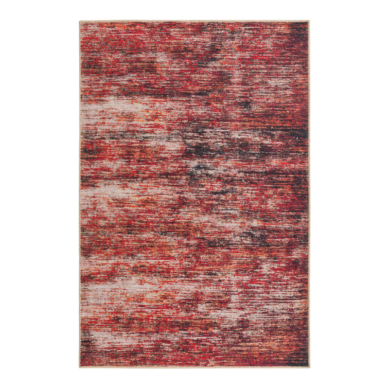 Tapis rouge / gris Montalto, Rectangle 4 pi x 6 pi