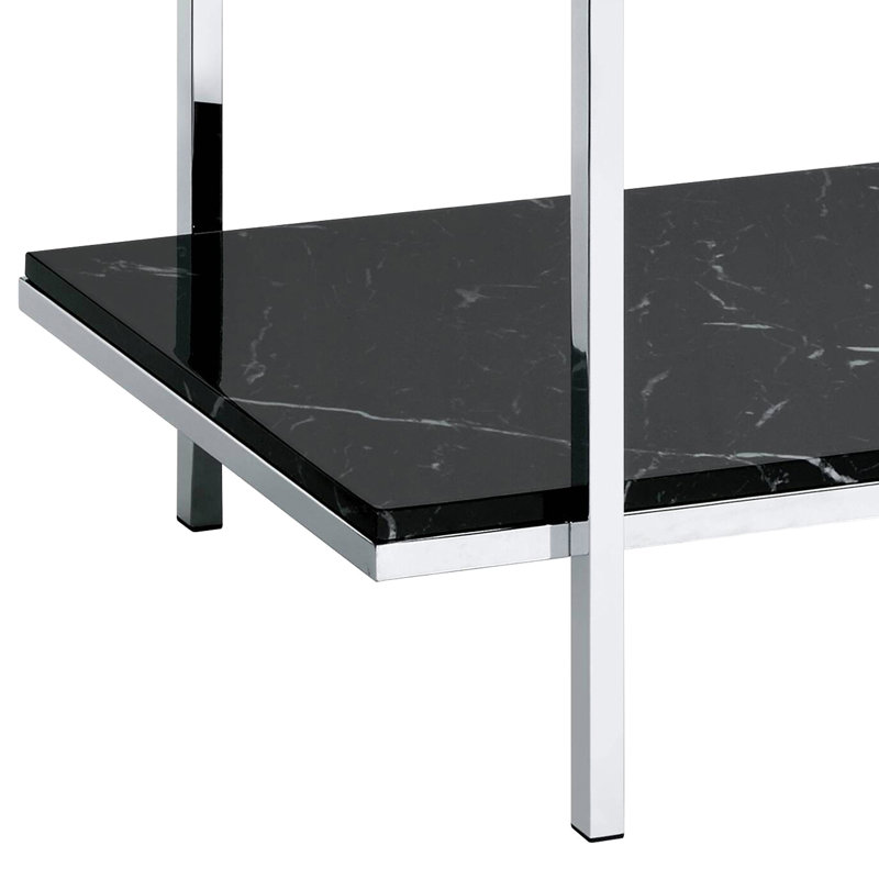 Console moderne en simili marbre miroitant
