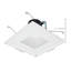 5" Square White Selectable CCT Dimmable LED Recessed Lighting Kit