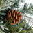 Pre Lit Led Snowy Mixed Pine Wreath With Pinecones