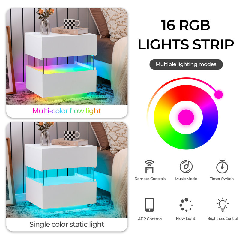 Konnie 23.62'' W Nightstand, White