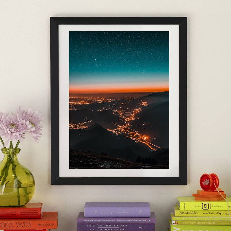 Cadre photo simple en bois, Noir, 16 po x 12 po