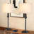 Augrave 28" Modern Black Metal Table Lamp with USB Port and Empire Shade-1690626293